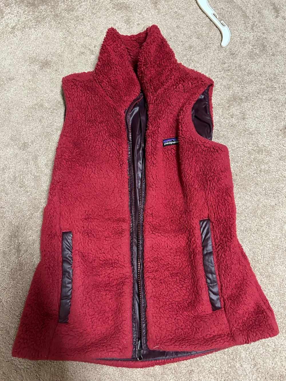 Patagonia Red Teddy Fleece Vest